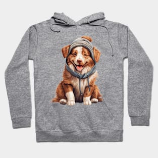 Winter Australian Shepherd Dog Hoodie